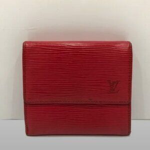 Louis Vuitton Red Epi Double Side Wallet (Gently used, Snap loose)